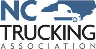 The logo for the nc trucking association has a truck on it.