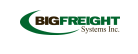 The logo for big freight systems inc. is green and black.