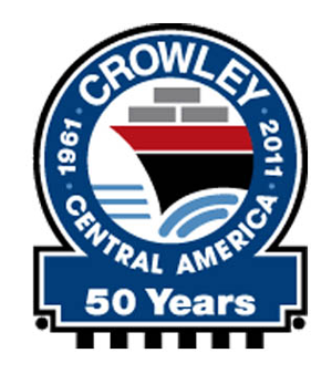A logo for crowley central america 50 years