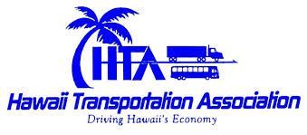 A blue logo for the hawaii transportation association