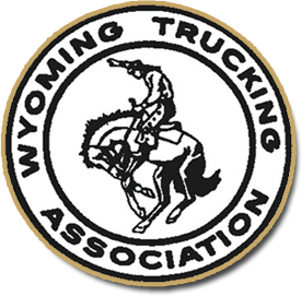 A logo for the wyoming trucking association