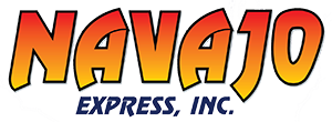 A logo for navajo express inc. is shown on a white background