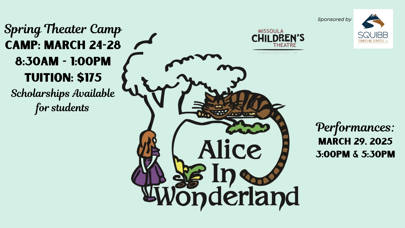 Theater camp flyer: 