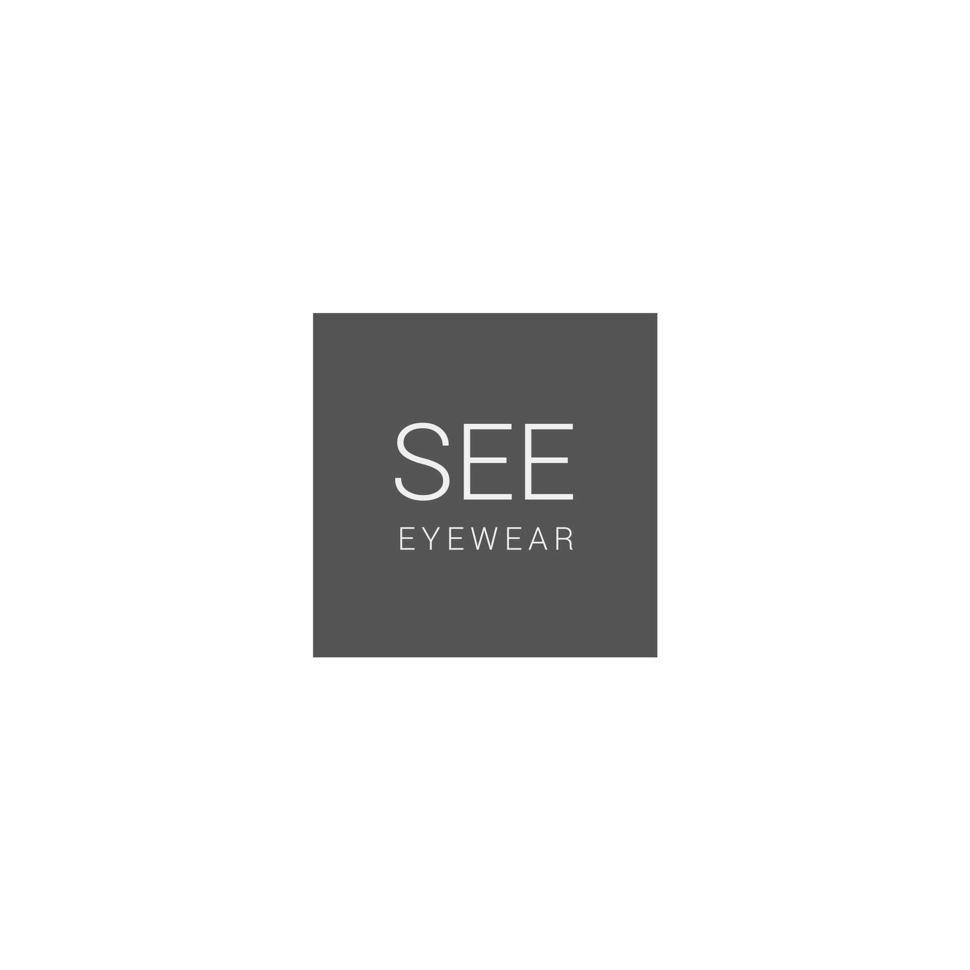 A logo for see eyewear on a white background.