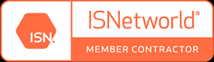 ISNetwork logo in orange and gray with “Member Contractor” text