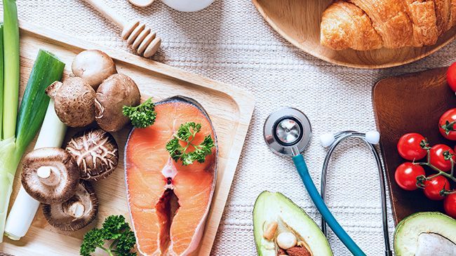A table topped with a variety of healthy foods.