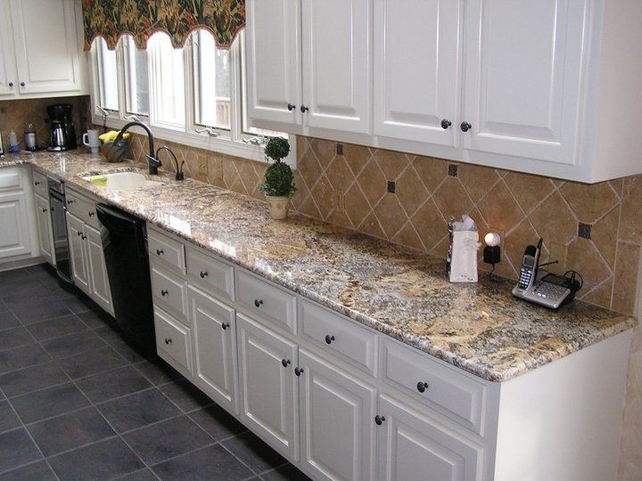 Countertop with white cabinets — Powhatan, VA — Commonwealth Countertops