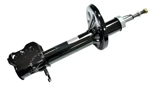 Amortiguador trasero azul para Mazda Allegro, mostrado sobre fondo blanco.