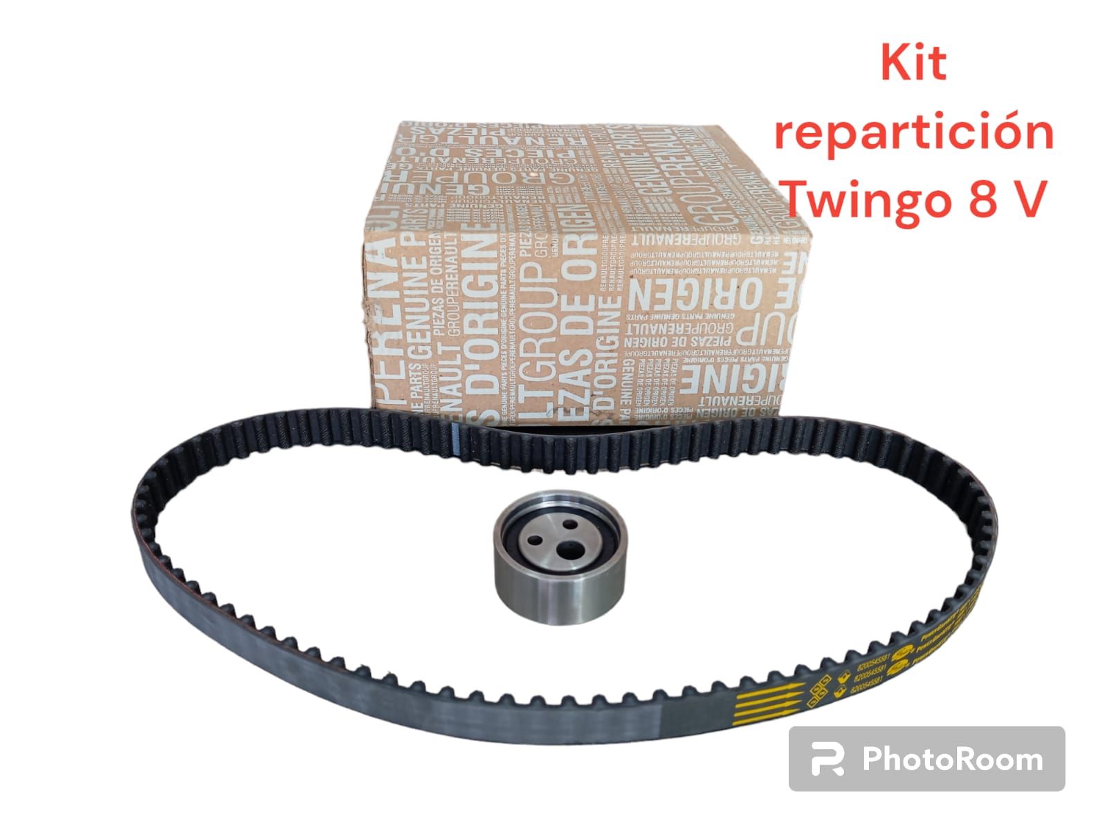 Kit de distribución para Renault Twingo 8V, incluye correa y tensor, con caja rotulada 