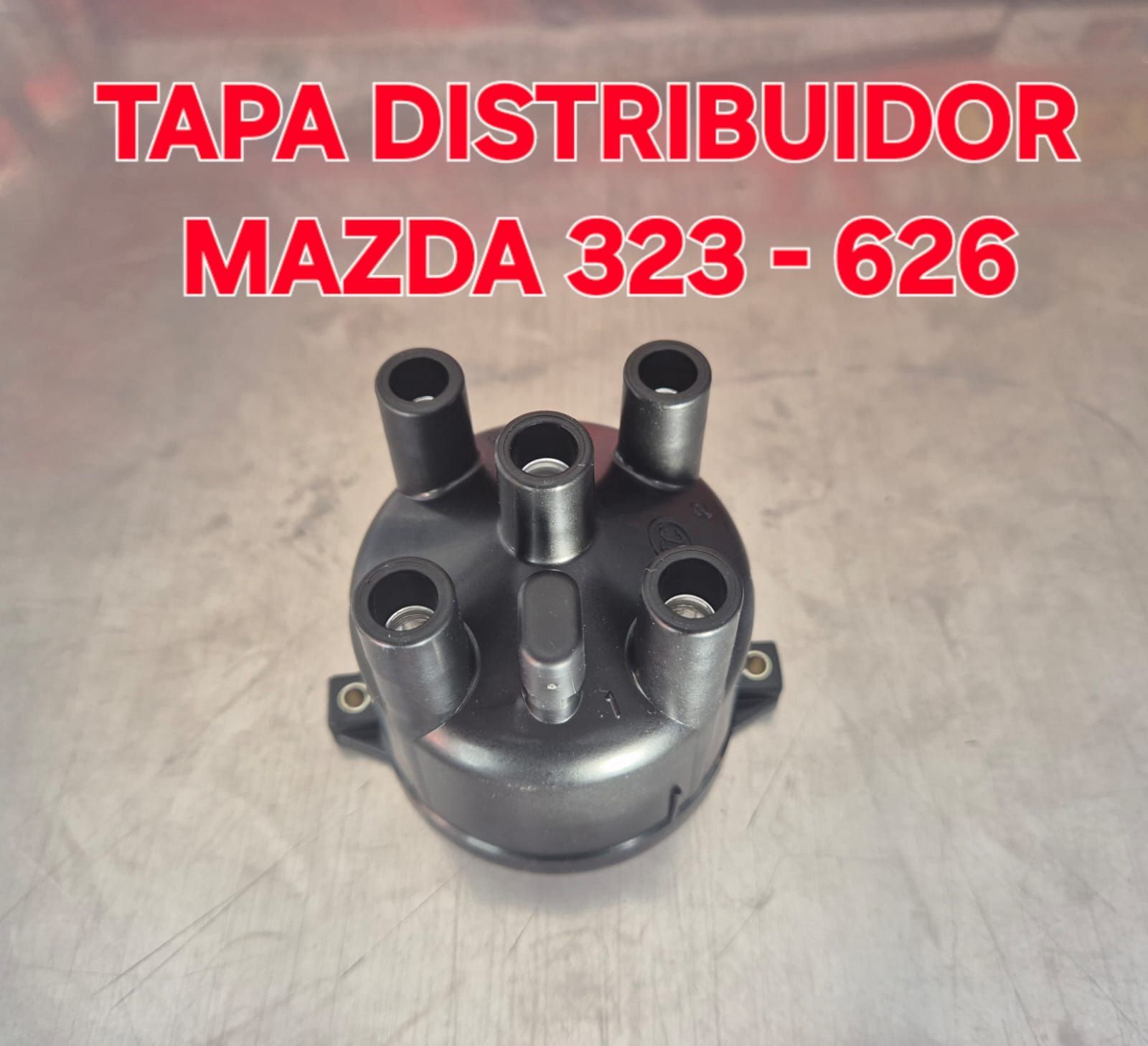 Tapa de distribuidor negra para Mazda 323 - 626 con texto 