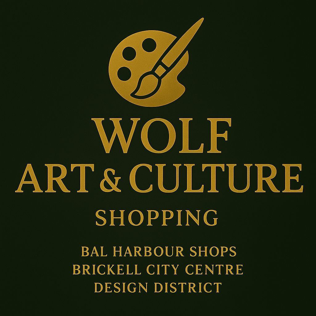 A logo for wolf art and culture shopping