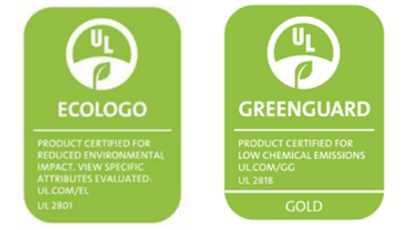 Ecologo and Greenguard logos