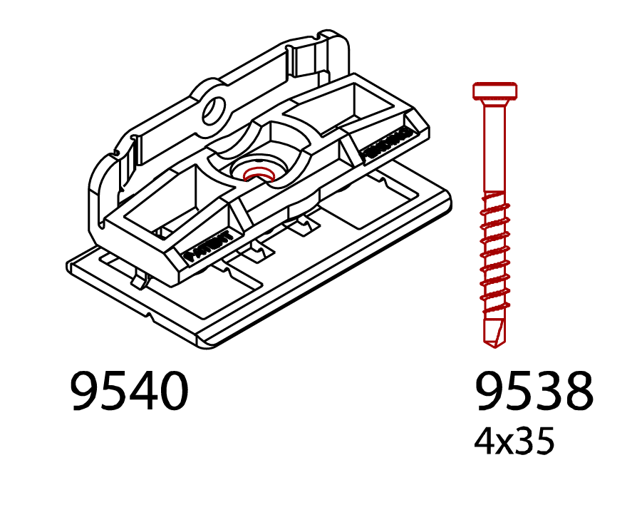 Montageclips Twinson essential (Hout) 100 St.