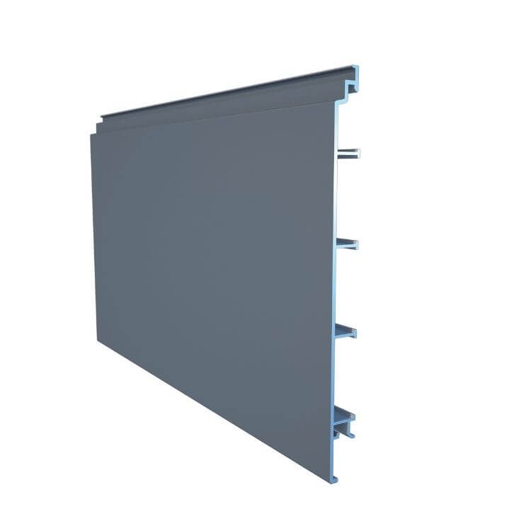 Grijs aluminium gevelbekledingsprofiel.