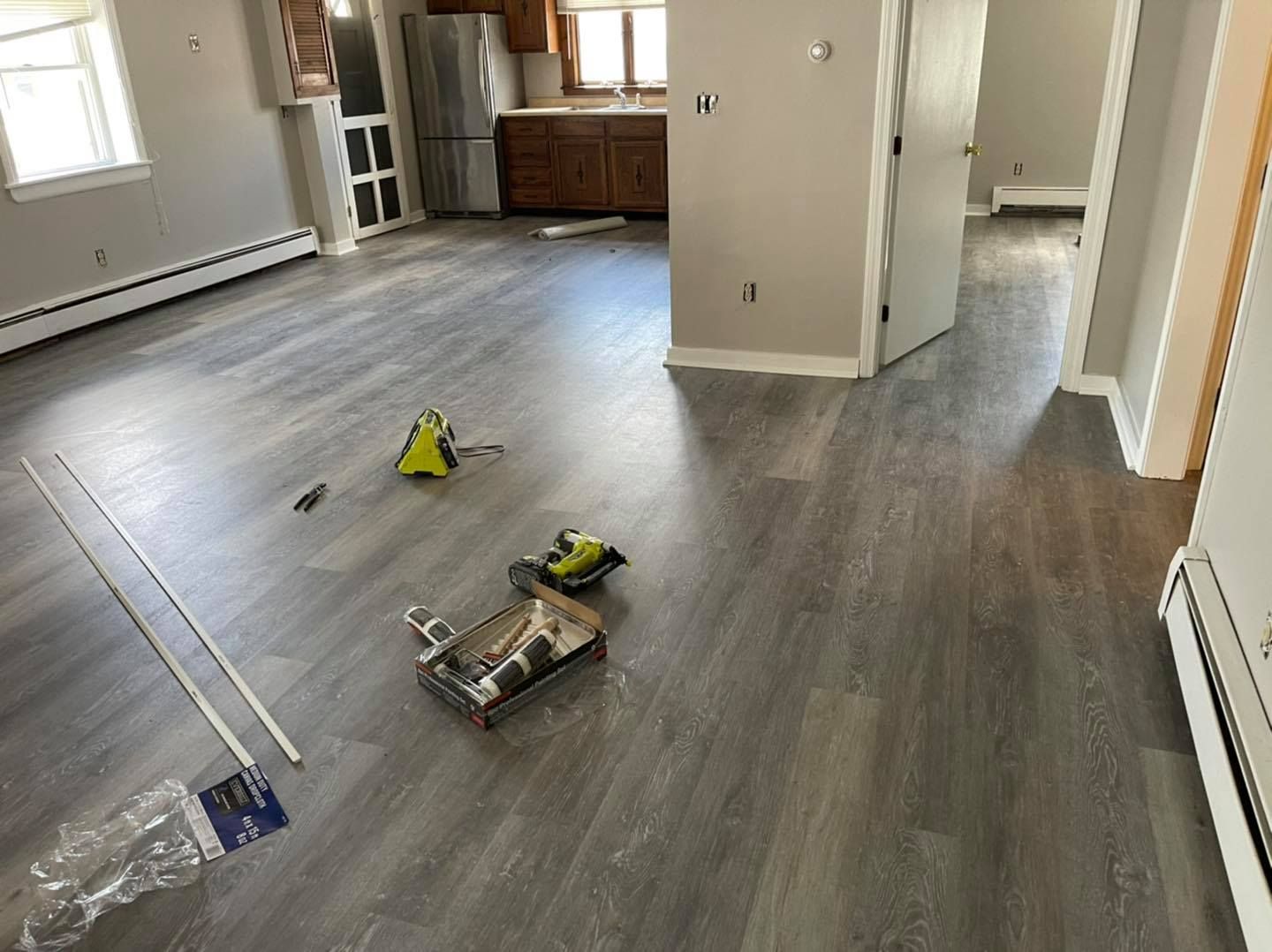Tools are on the Wooden Floor — North Hampton, NH — MG Painting And Hardwood Floor