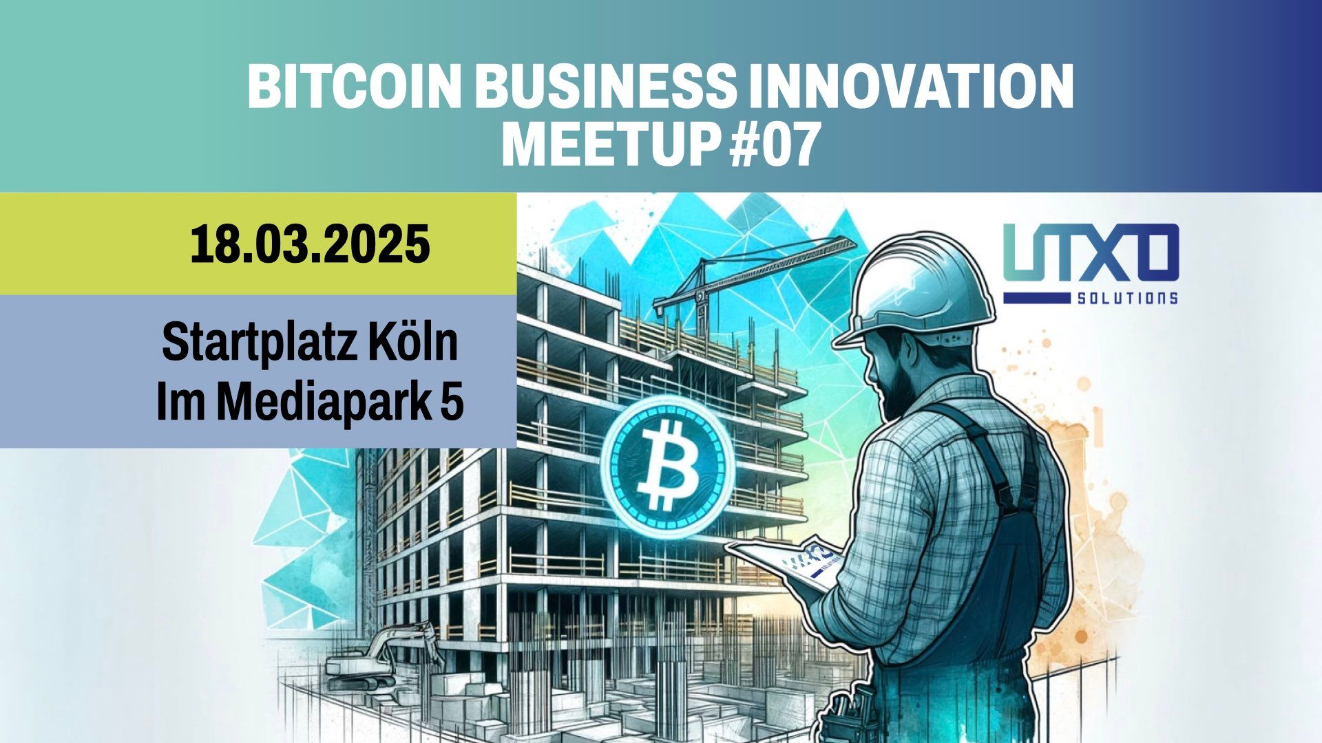 Ein Poster für das Bitcoin Business Innovation Meetup # 07