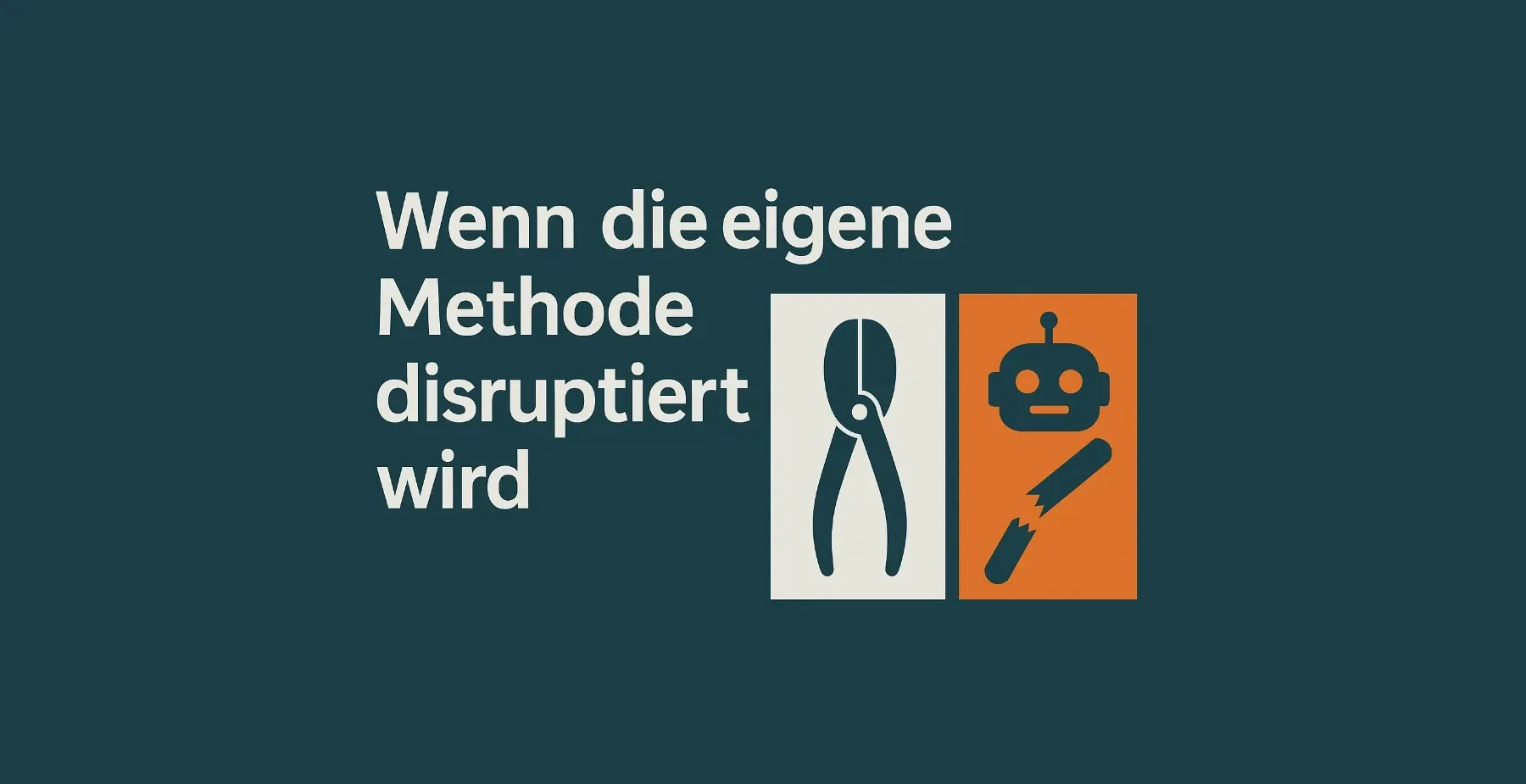 A sign that says wenn die eigene methode disruptiert wird