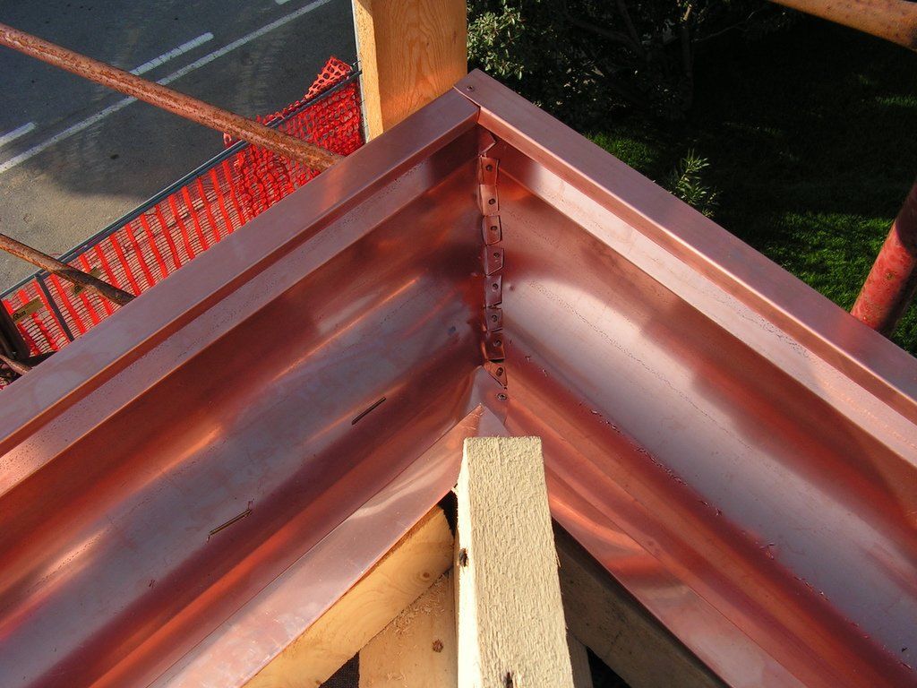 Canali di scolo realizzati in rame