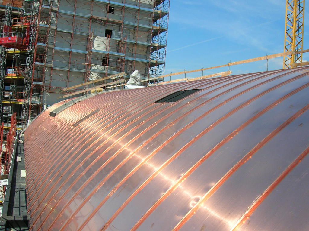 Copertura edile su misura in rame