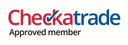A checkatrade approved member logo on a white background.