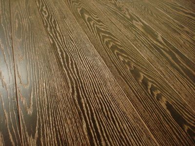 A close up of a wooden floor with a grain pattern