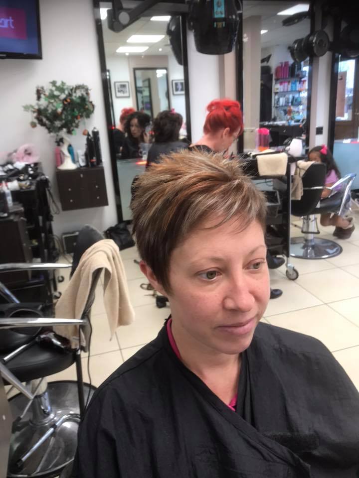 lady with a short style