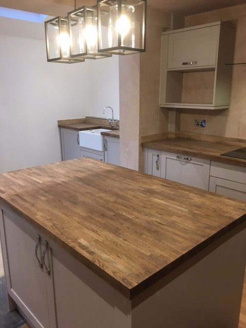 Kitchen worktop completed 