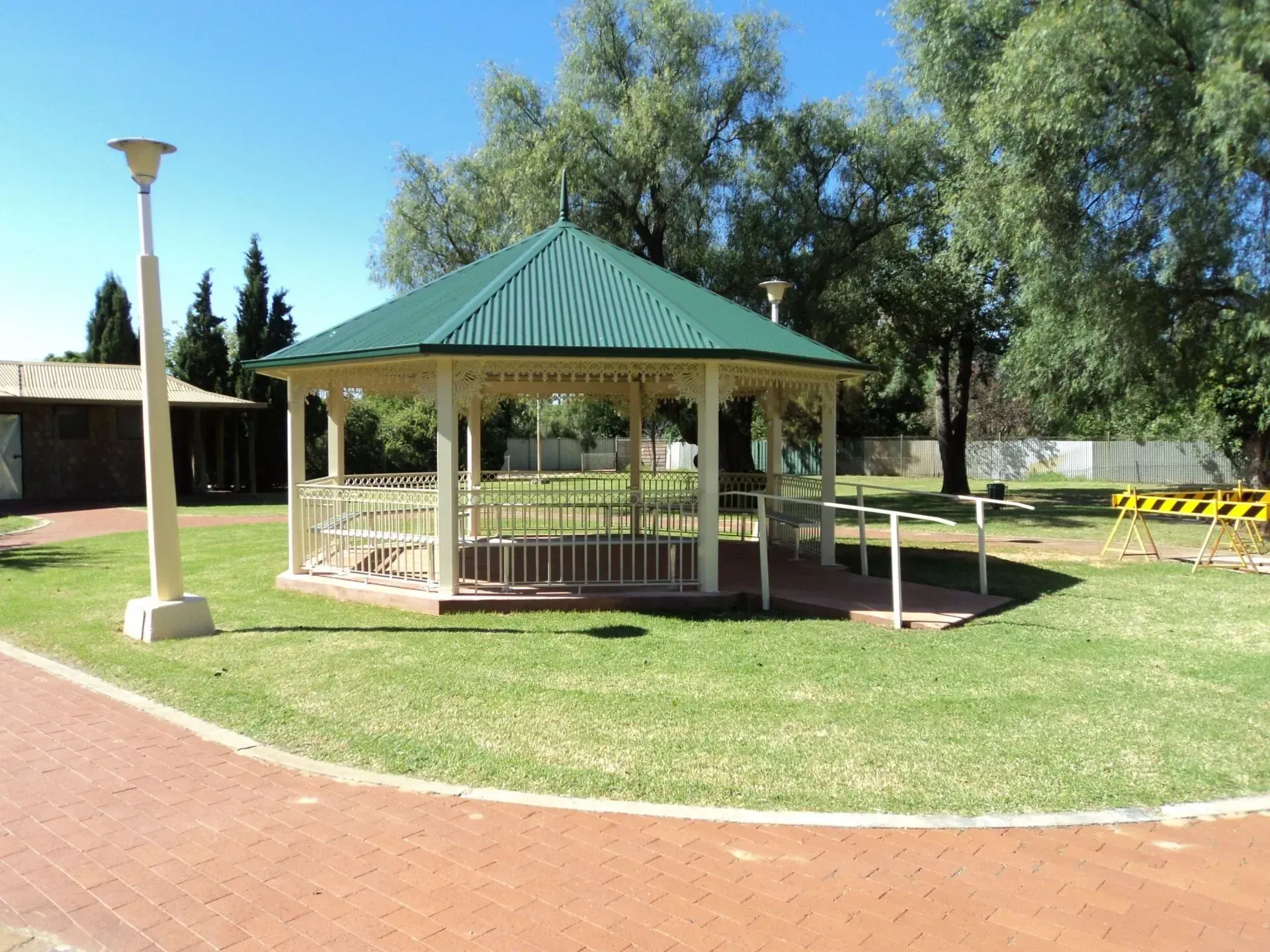 Gazebo With Green Roof in Park — The Gazebo and Shade Centre in Jindera, NSW