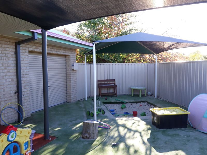 Outdoor Play Area With Sandpit, Shade Sails — The Gazebo and Shade Centre in Beechworth, VIC