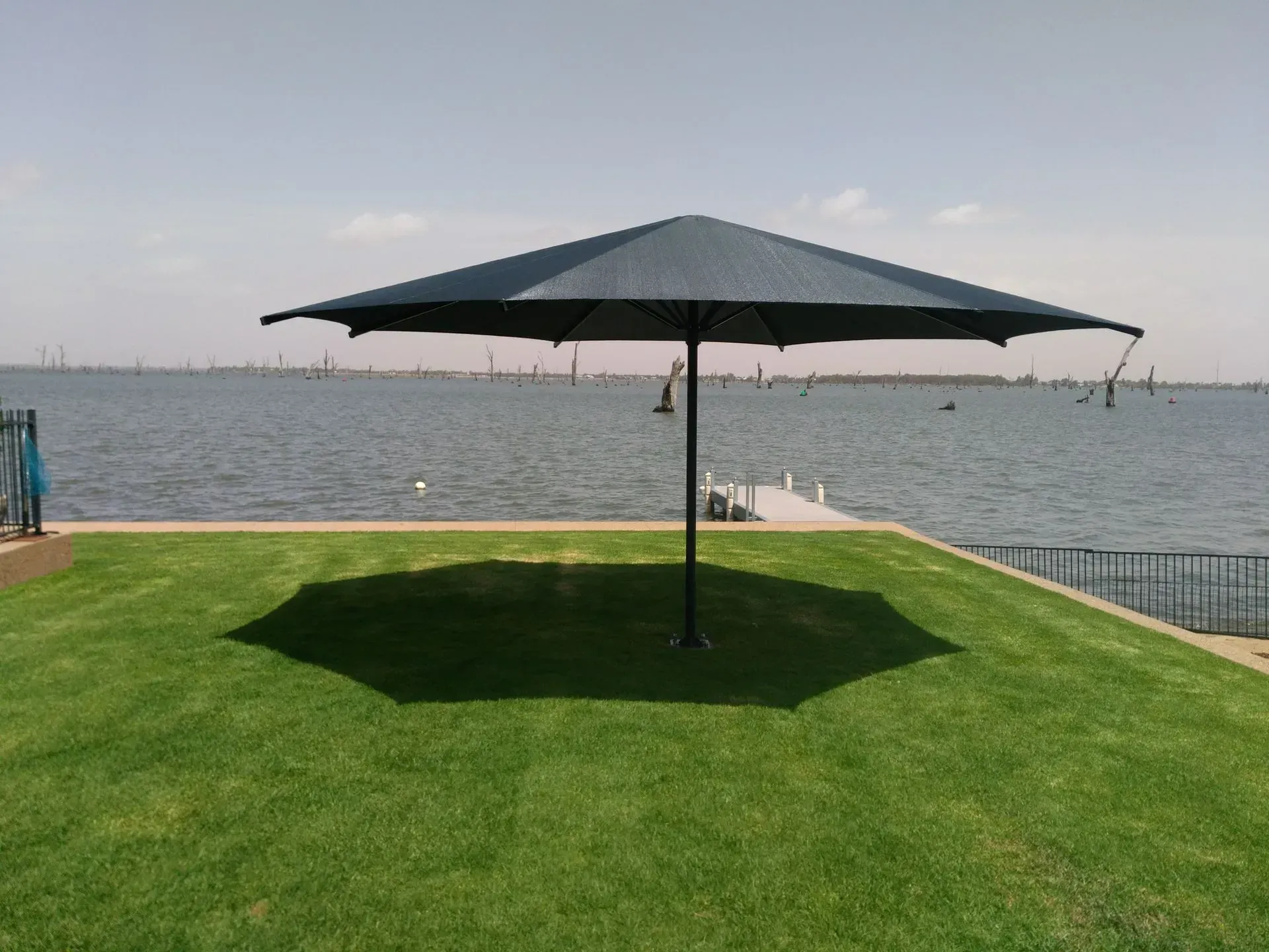 Black Octagonal Patio Umbrella — The Gazebo and Shade Centre in Jindera, NSW