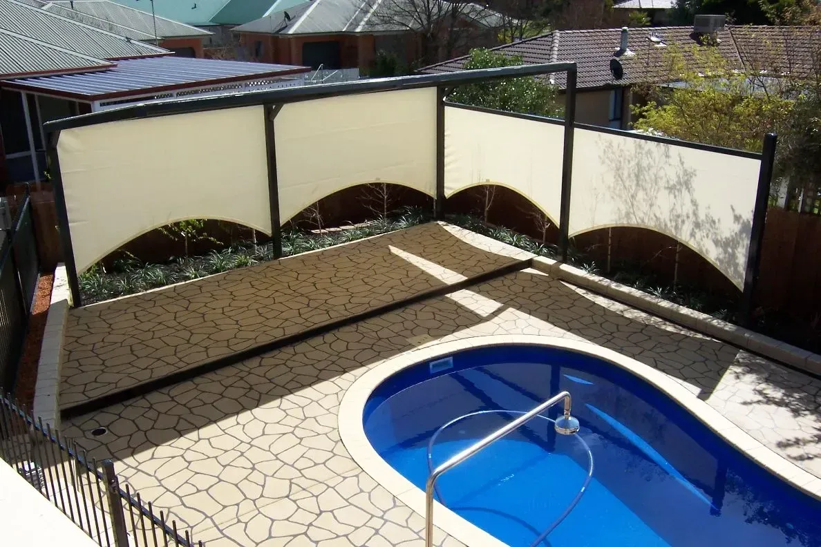 A Pool Deck Covered By Fixed Shade Structure — The Gazebo and Shade Centre in Corowa, NSW