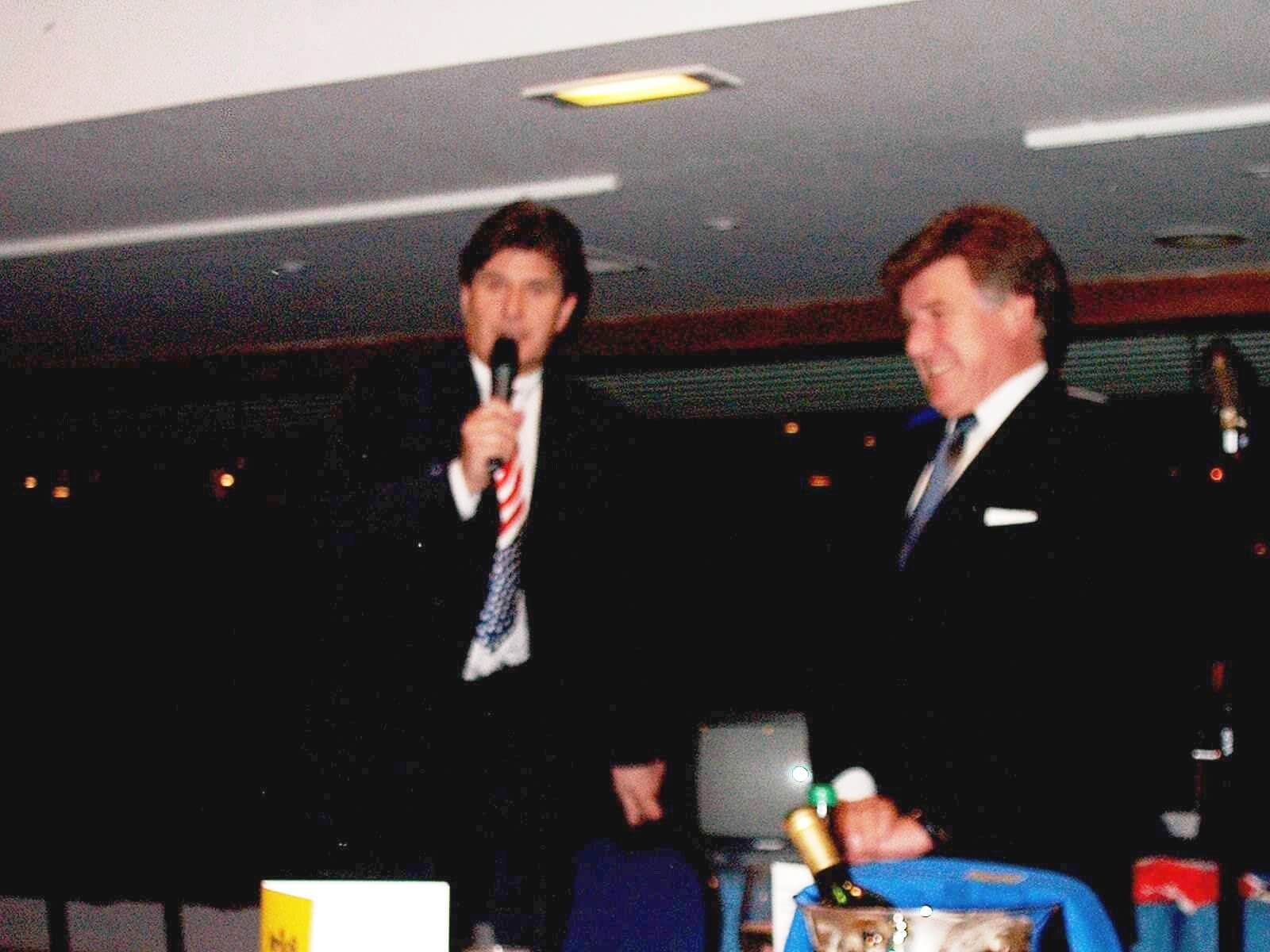 The late, great Emlyn Hughes, OBE at a sportsman's dinner at Blackburn Rovers' Ewood Park stadium, 2002