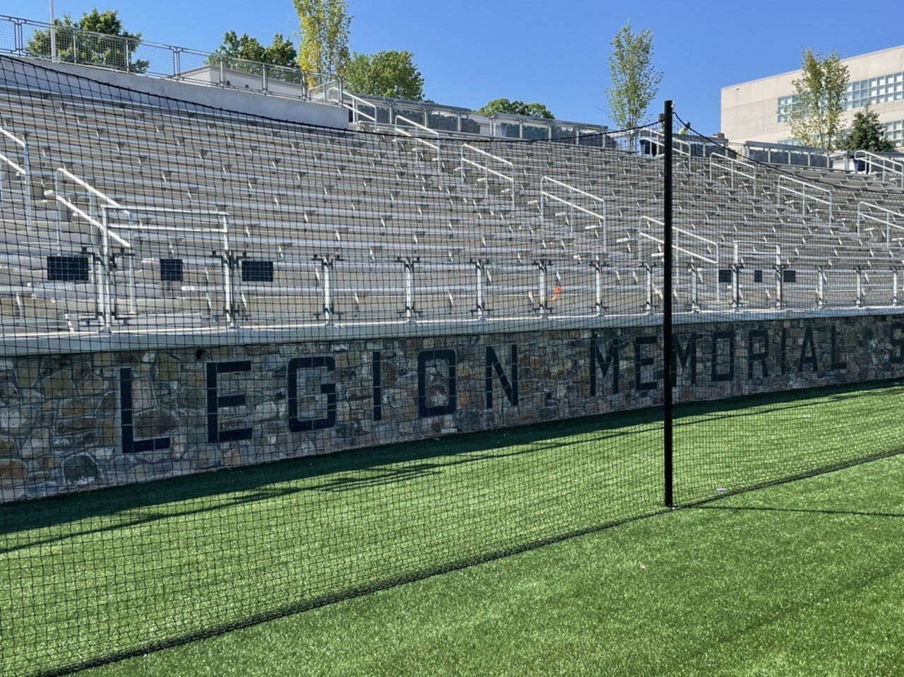 Bleachers at Legion Memorial Stadium with 