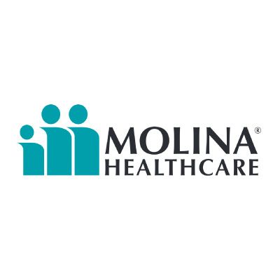 The logo for molina healthcare shows three people standing next to each other.