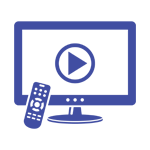 TV With Remote Control & Audio-Video Inputs