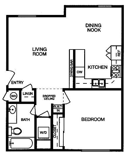 1 bed, 1 bath