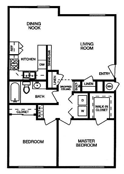 2 bed, 1 bath