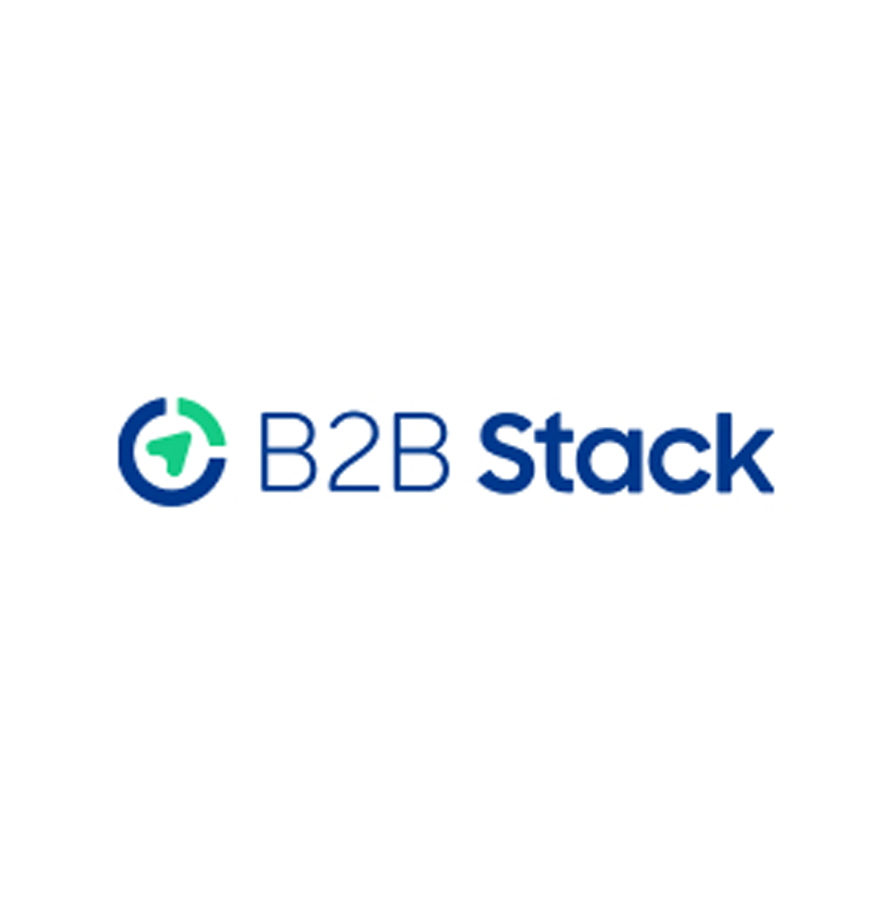Um logotipo para uma empresa chamada b2b stack