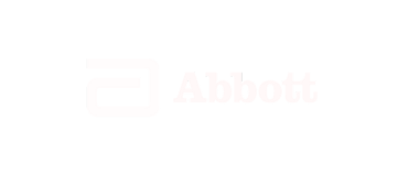 A palavra abbott está escrita em rosa sobre fundo branco.