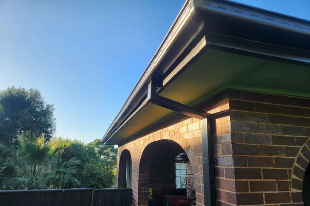 Gutter of a brick house — Essential Roofing and Plumbing in Harden, NSW