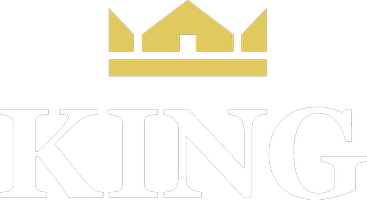 Gold crown above the word KING in white outlined letters.