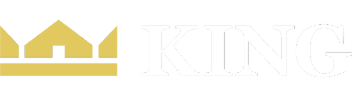 Golden crown logo with the word  King for King Realty Homes