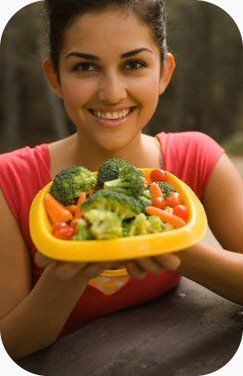 Teen Holding A Plate of Nutritious Foods — Clinton, TN — Premier Weight Management & Aestheics, LLC