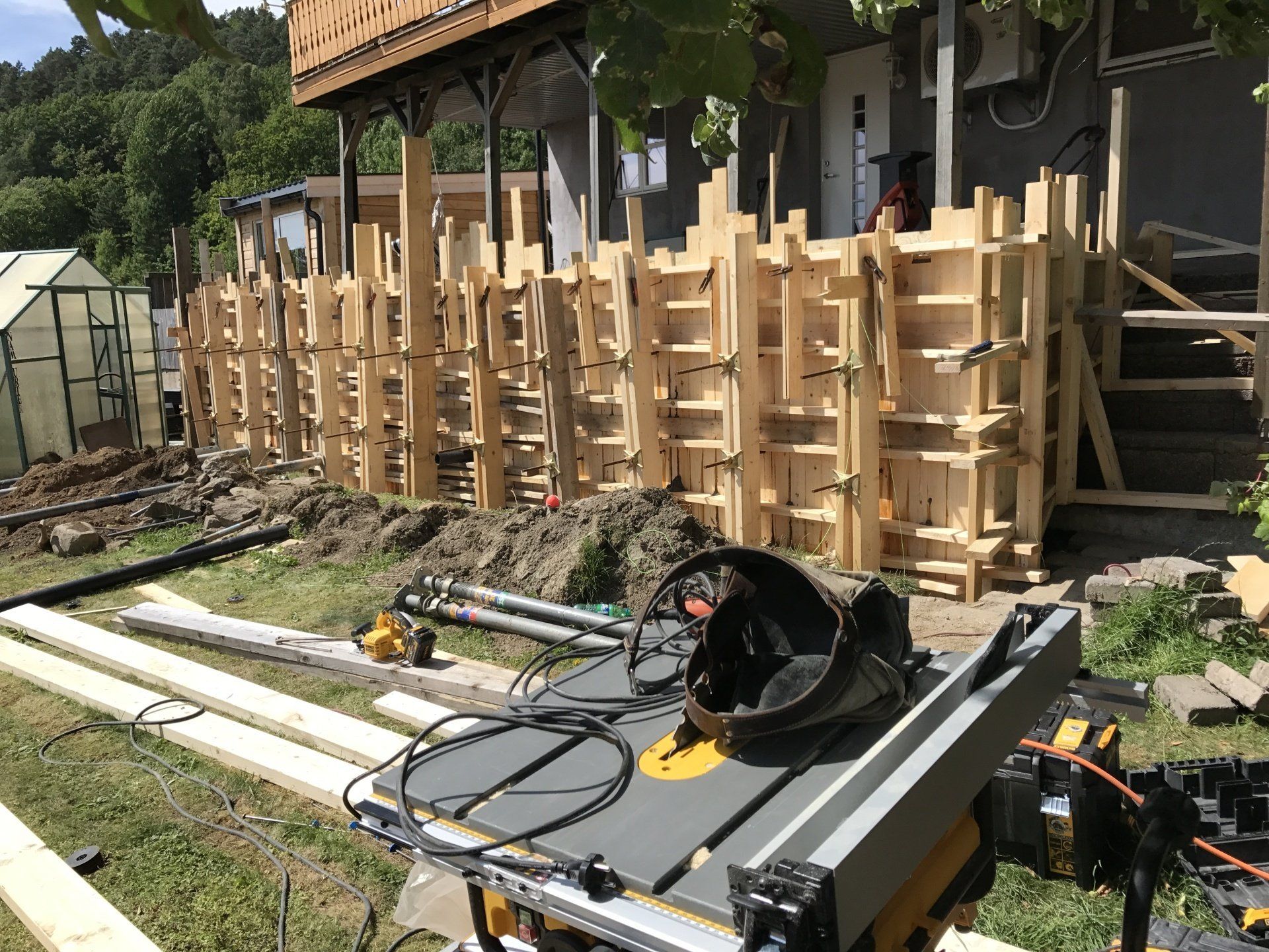 Forskaling av ringmur i Kristiansand