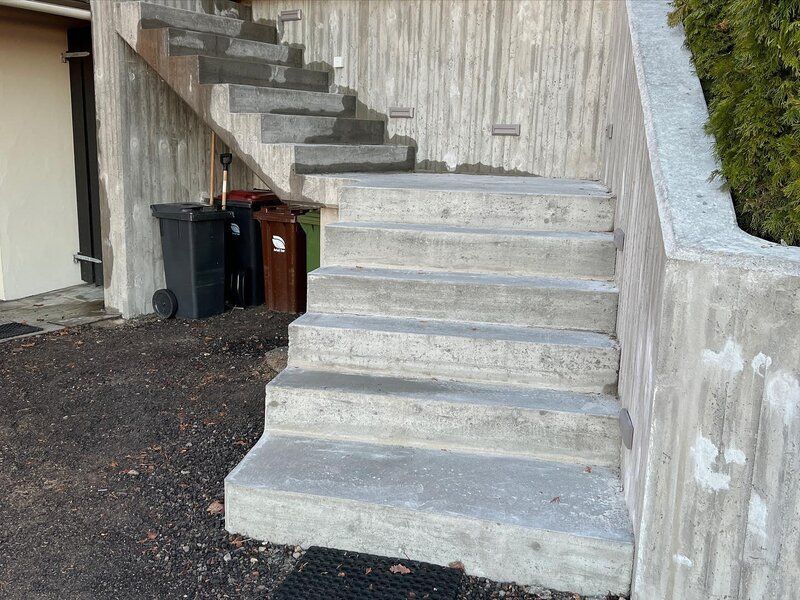 Støping av trapp i Kristiansand