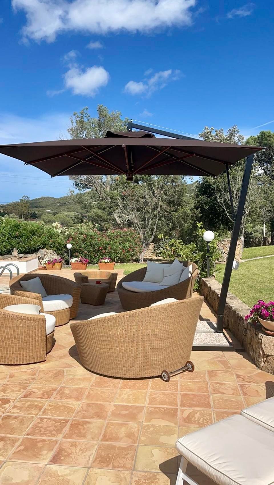 ombrellone da esterno su patio