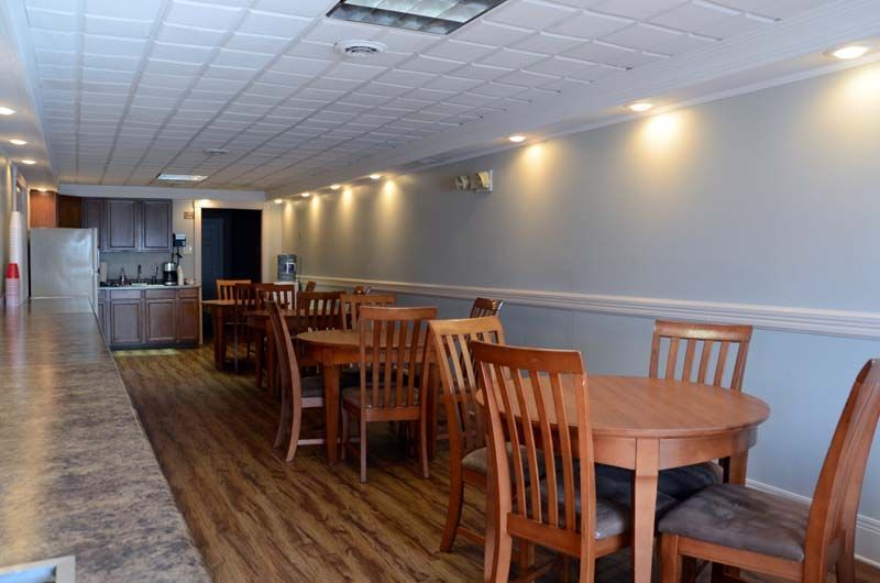 Interior and exterior view of Tomblinson Funeral Homes in Sebree KY