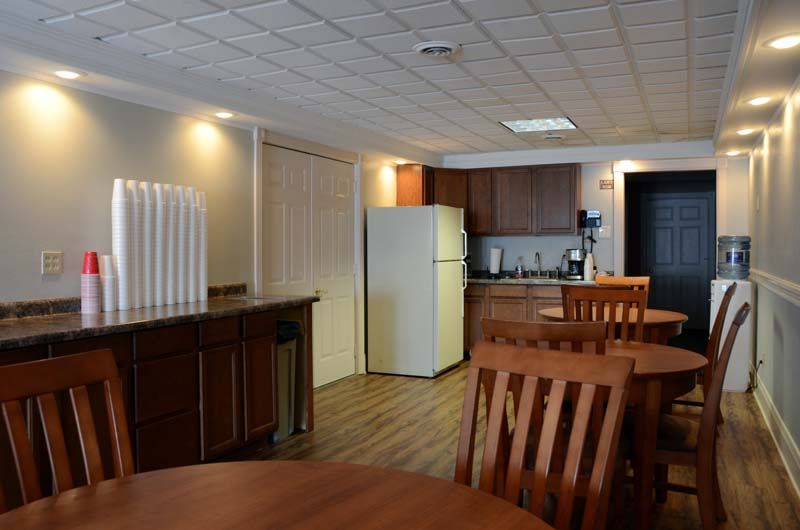 Interior and exterior view of Tomblinson Funeral Homes in Sebree KY