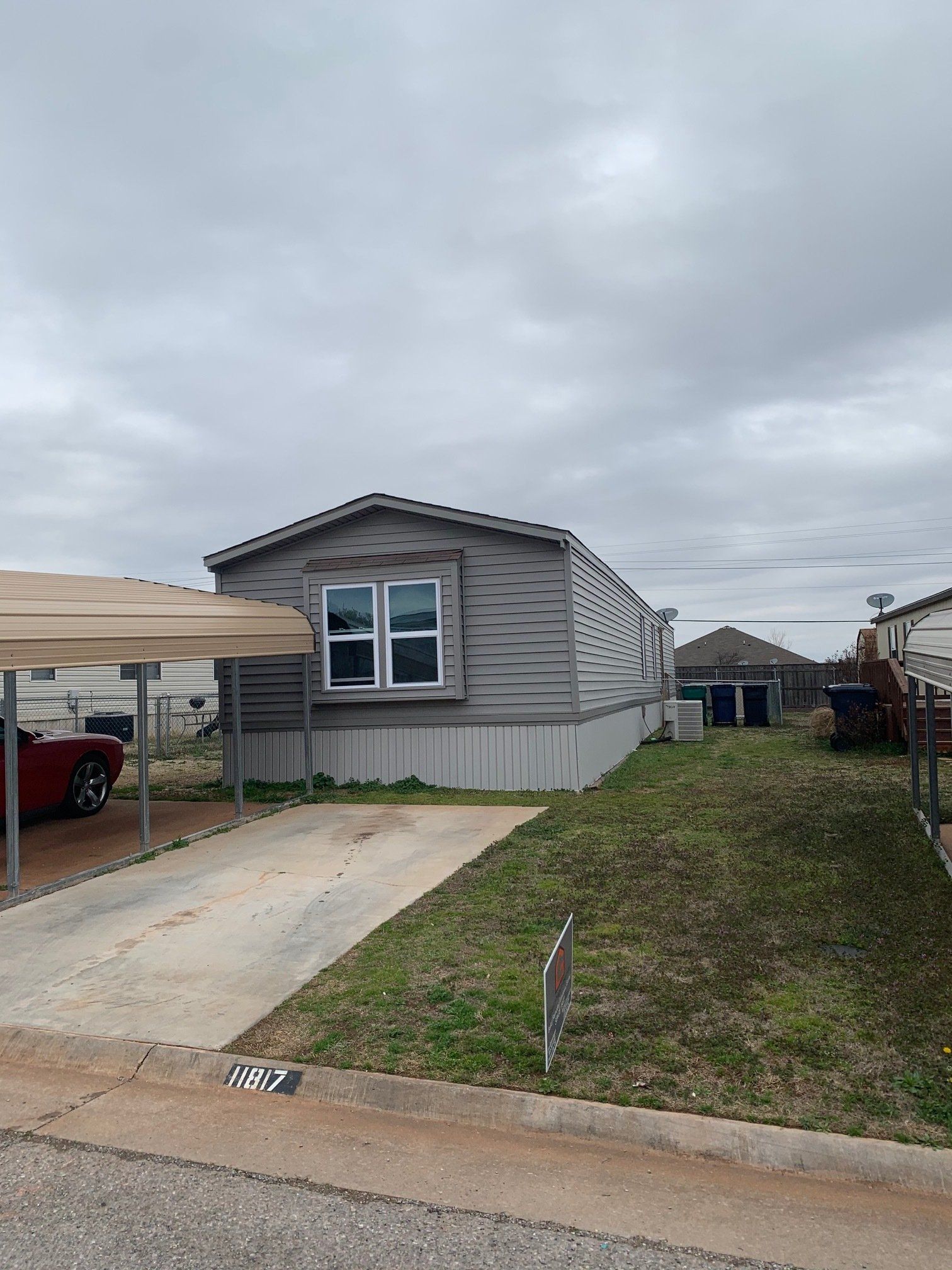 front of trailer house