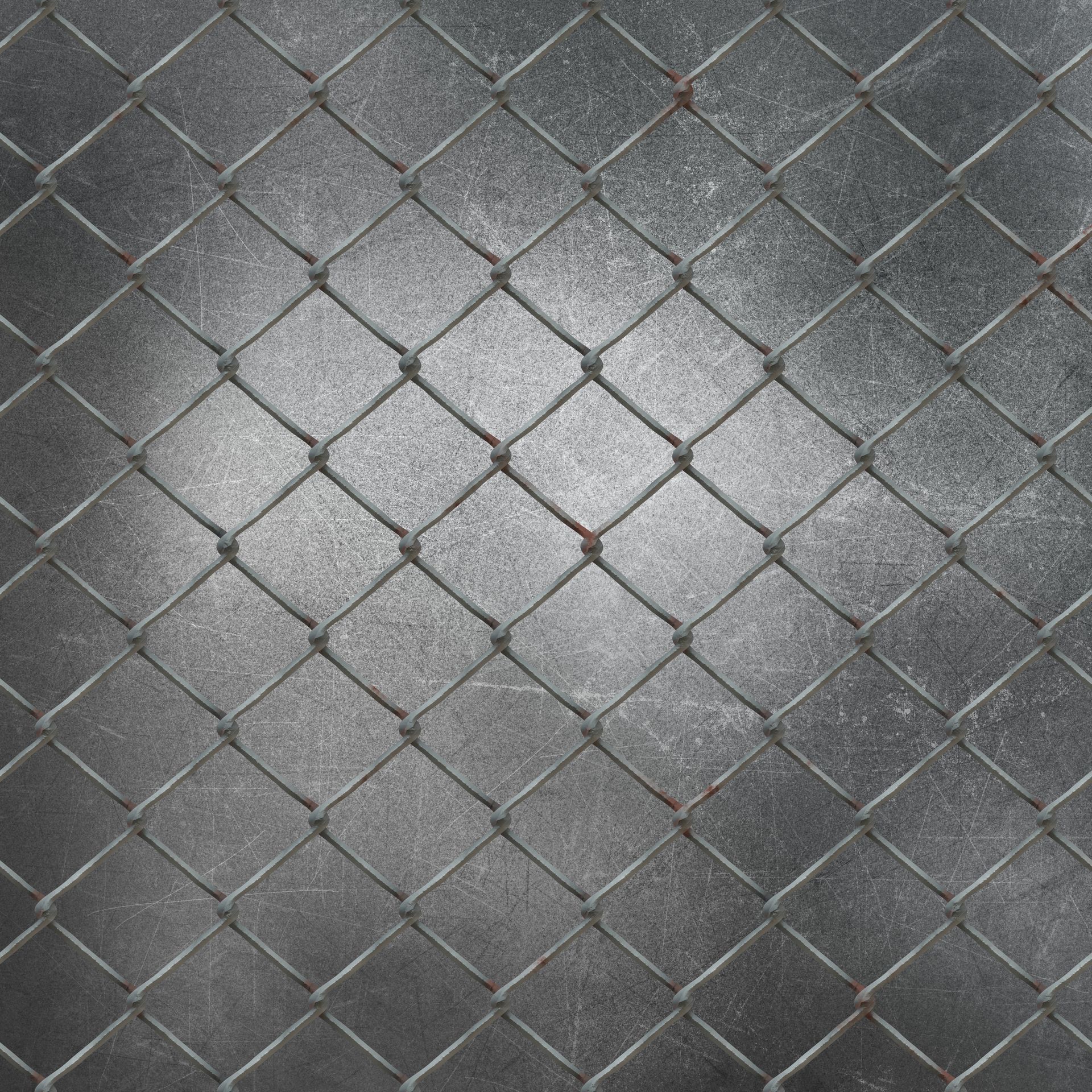 近距離觀察鏈條柵欄的紋理。